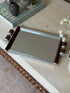 French Art Deco Mirrored Cocktail Serving Tray with Wood Handles c.1930 | Collectors Gene