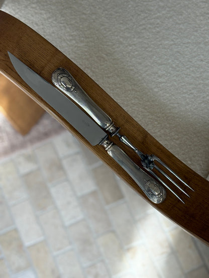 French Carving Set with Bird Hand Guard by Philippe Berthier | Collectors Gene