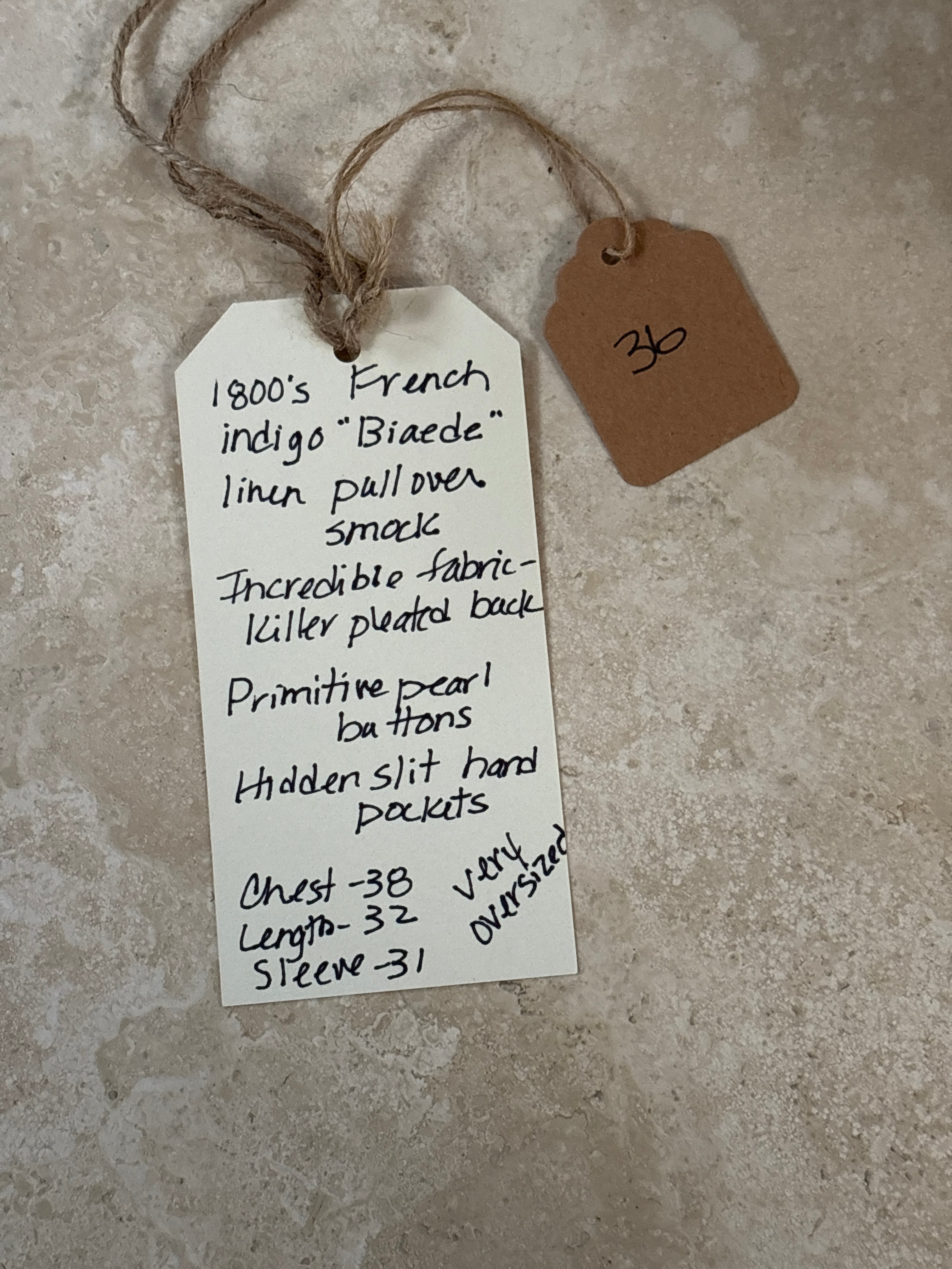 French Indigo Linen Smock Biaede | Doug Bihlmaier