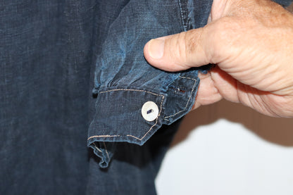 French Indigo Linen Smock Biaede | Doug Bihlmaier