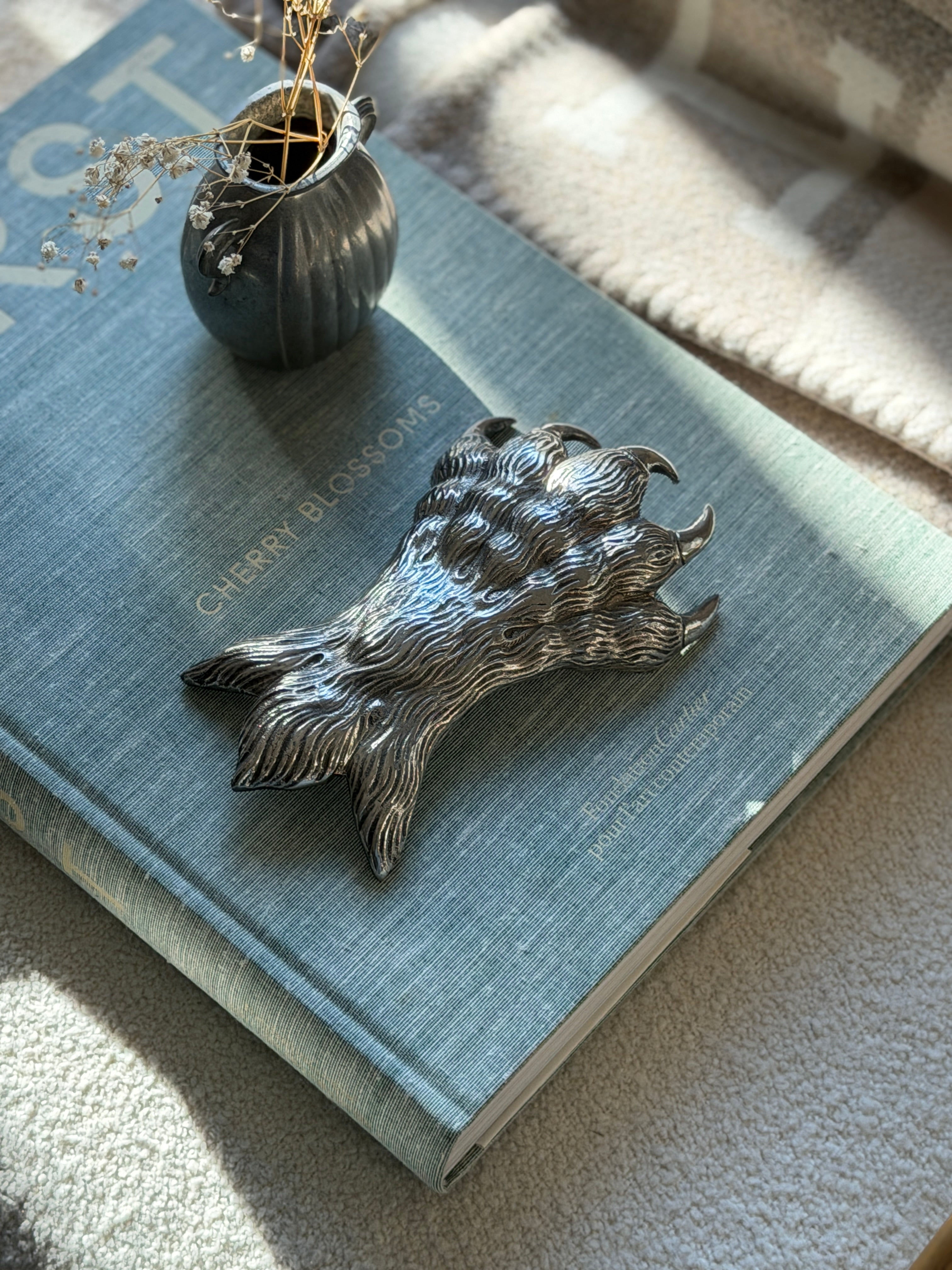 French Silver-Plated Bronze Sculptural Animal Claw Paperweight | Collectors Gene
