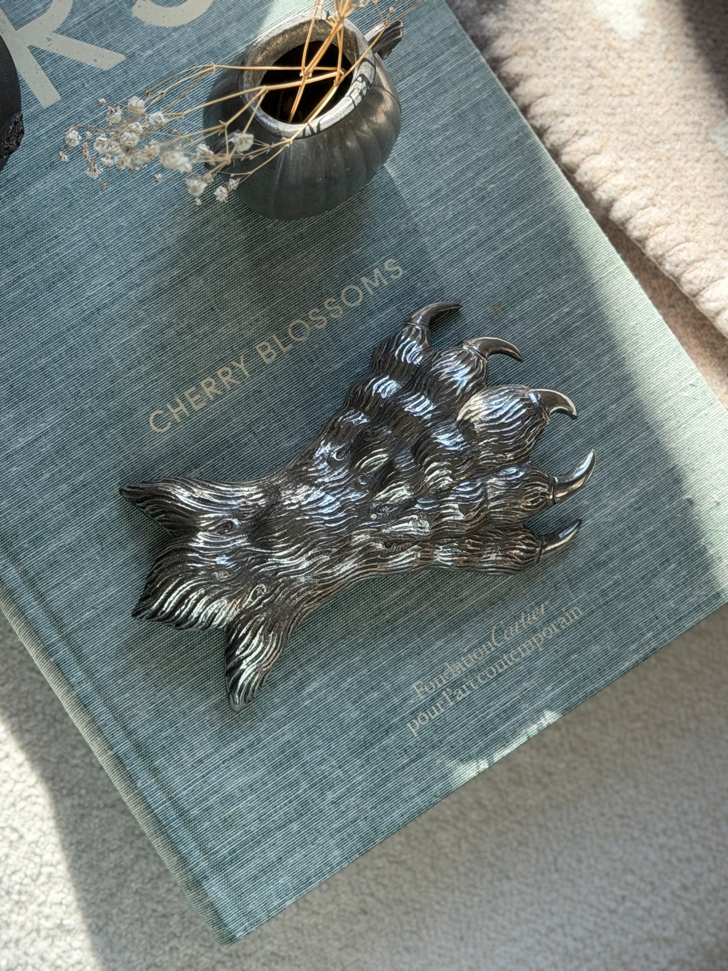 French Silver-Plated Bronze Sculptural Animal Claw Paperweight | Collectors Gene