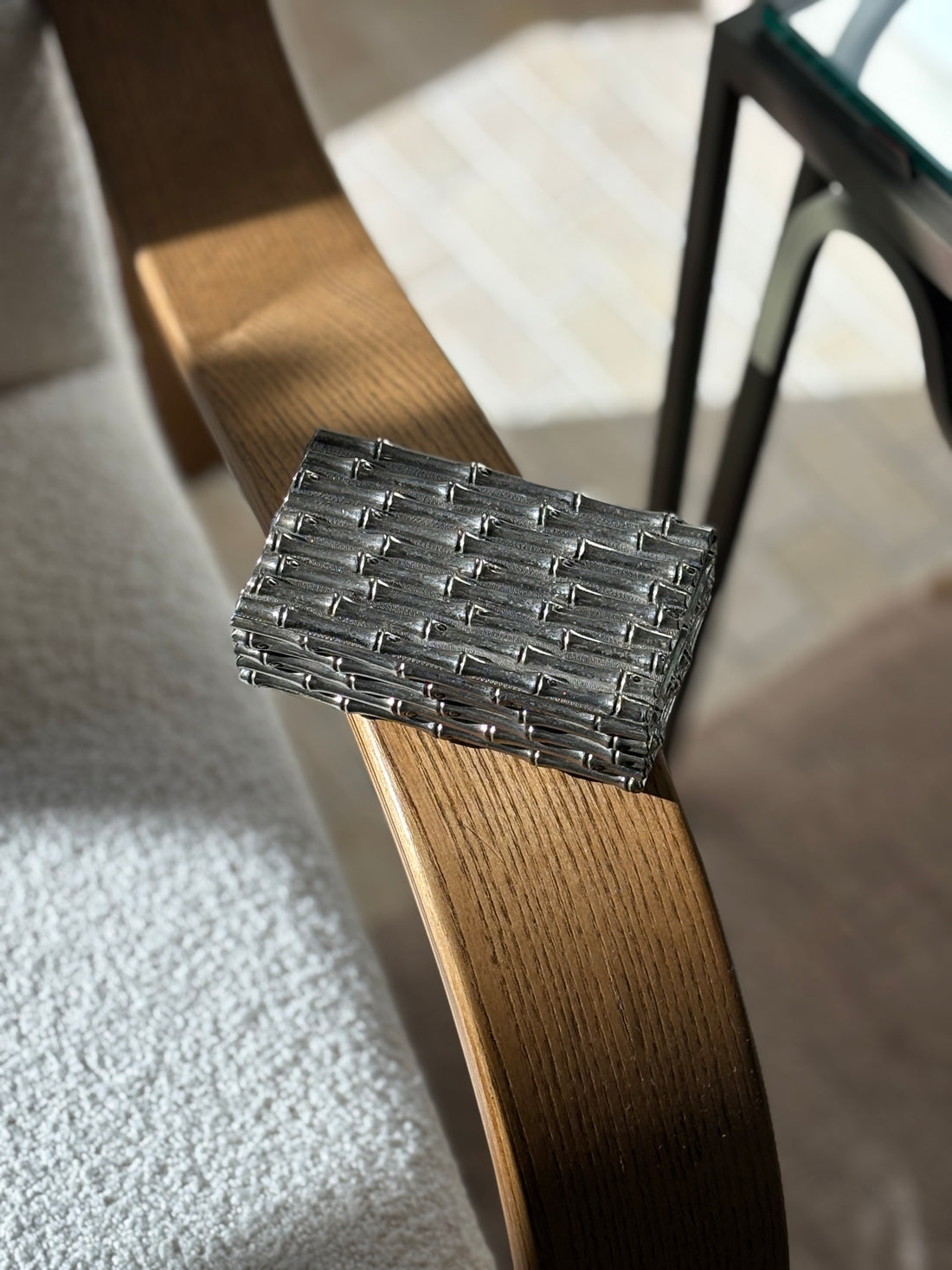 French Silver Plated Faux Bamboo Box | Collectors Gene