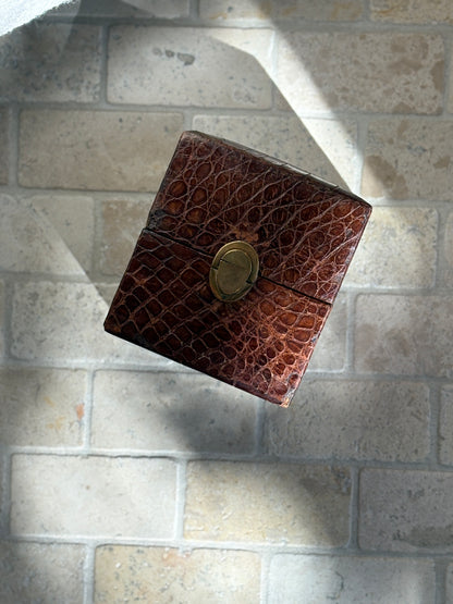 French Vanity Dresser Bottles with Sterling Silver Engine Turned Caps in Original Box - c. 1890 | Collectors Gene