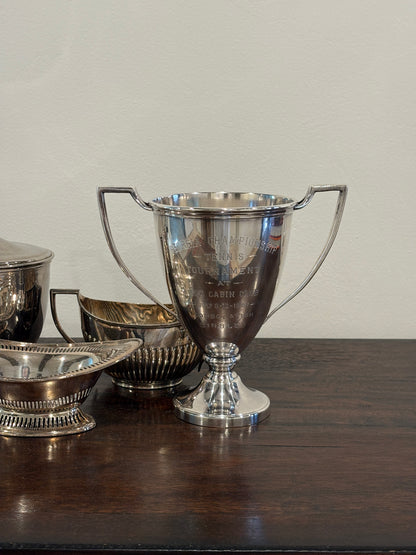 Georgia Log Cabin Club Silver-Plated 1907 Tennis Trophy | Collectors Gene Vintage Shop
