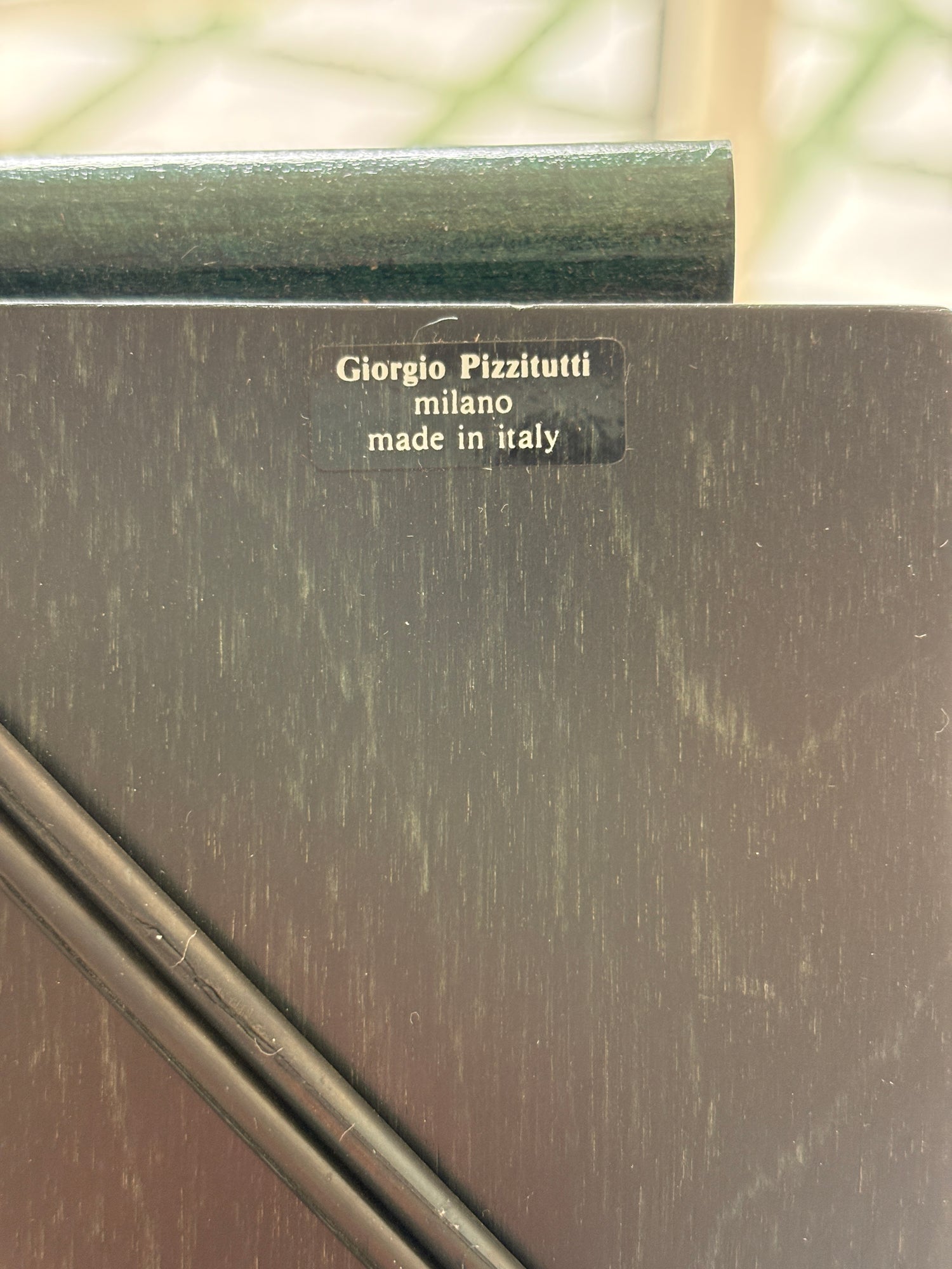 Green &amp; Black Dowel Serving Trays by Giorgio Pizzitutti Milano - Italy 1970s - From the Collection of Barbara Walters | Collectors Gene