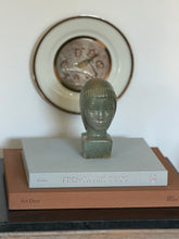 Green Glazed Ceramic Bust of Hooded Woman Signed | Collectors Gene
