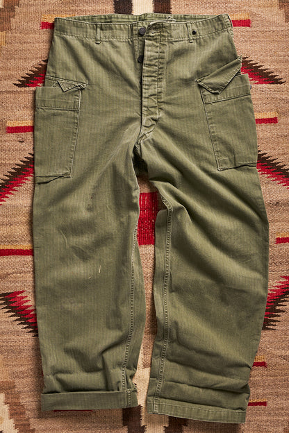 Green Herringbone Twill Pants | Doug Bihlmaier
