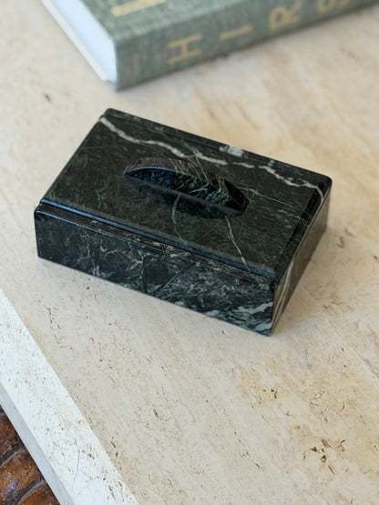 Green Marble Rectangular Lidded Box | Collectors Gene
