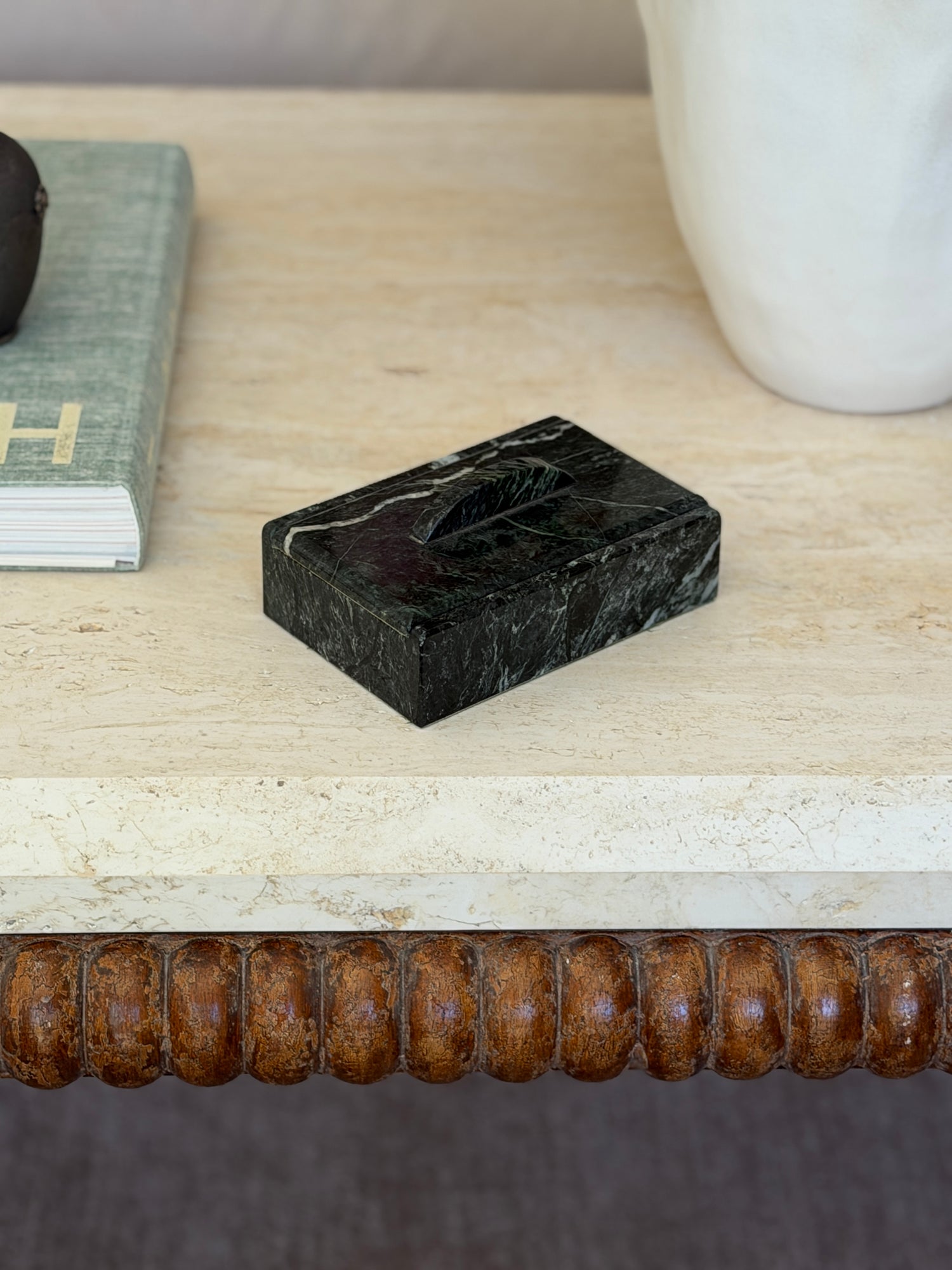Green Marble Rectangular Lidded Box | Collectors Gene