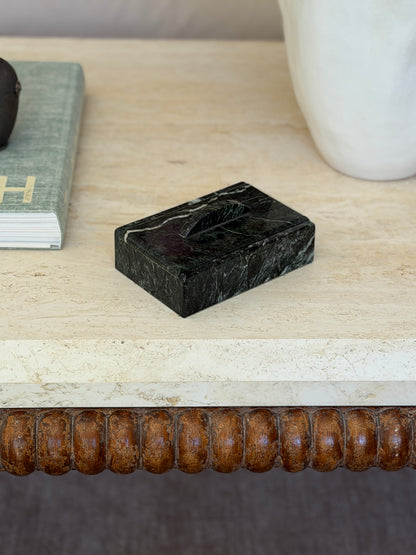 Green Marble Rectangular Lidded Box | Collectors Gene