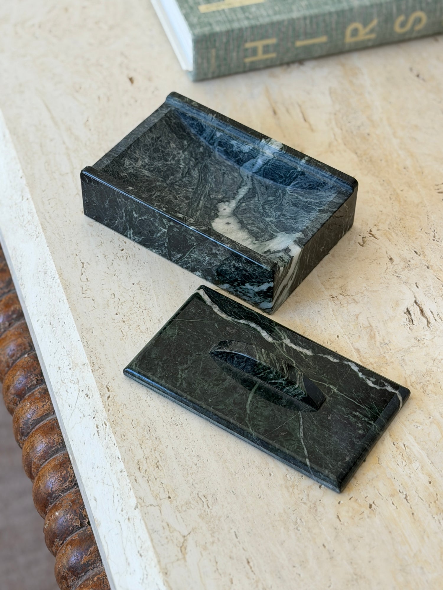Green Marble Rectangular Lidded Box | Collectors Gene