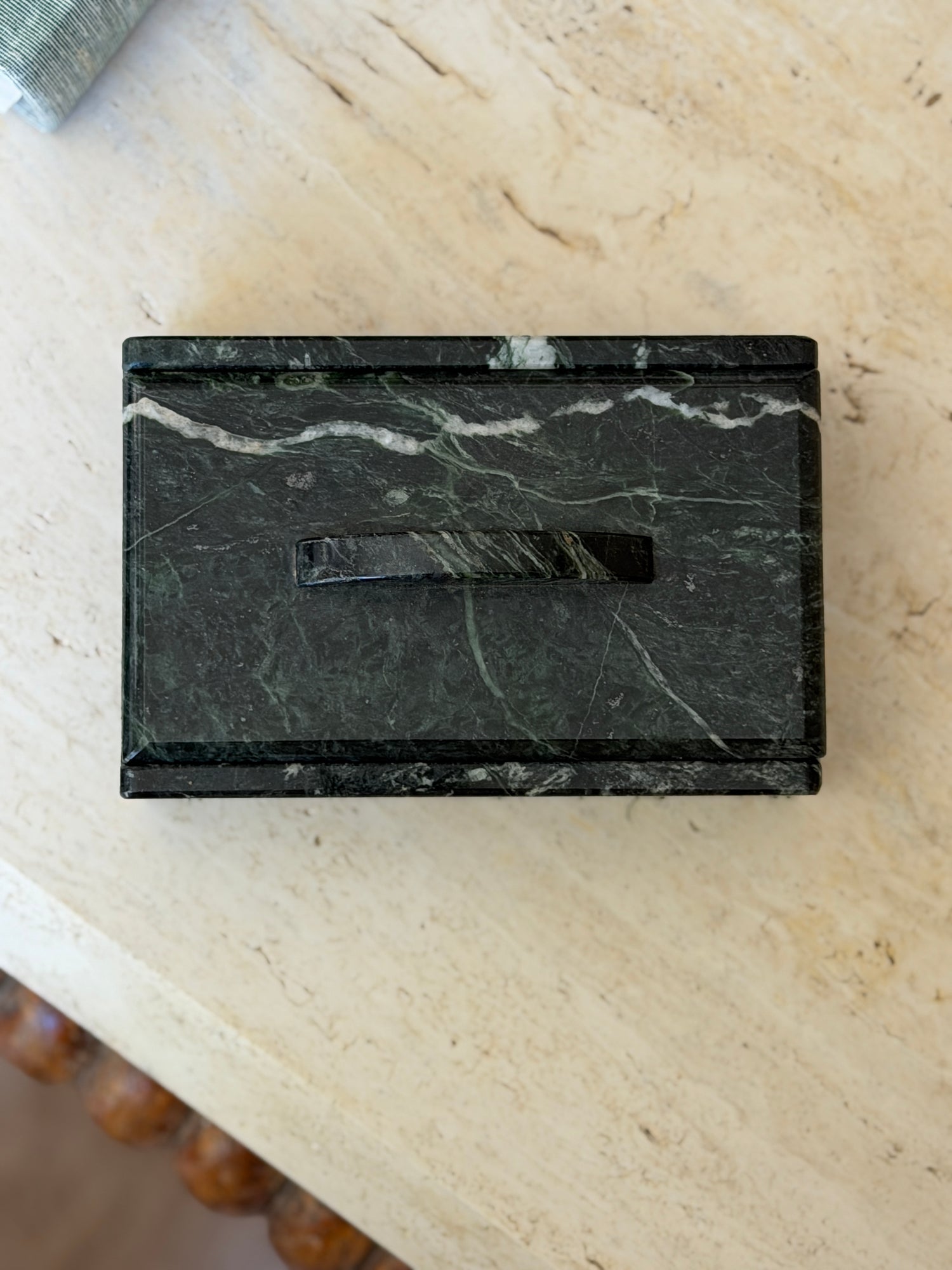 Green Marble Rectangular Lidded Box | Collectors Gene