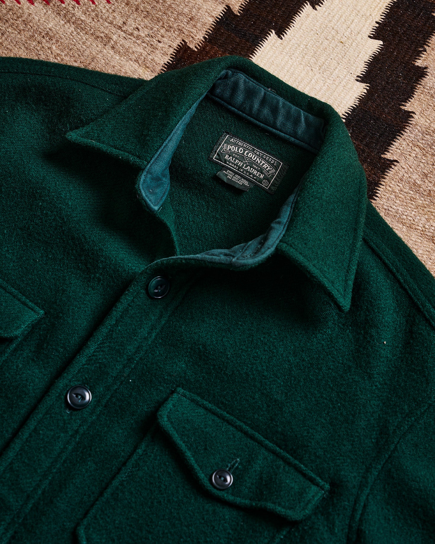 Green Ralph Lauren Polo Country Wool Shirt | Doug Bihlmaier