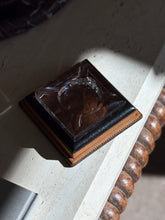 Gucci Crystal & Leather Ashtray in Black and Cognac Leather | Collectors Gene