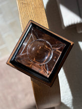 Gucci Crystal & Leather Ashtray in Black and Cognac Leather | Collectors Gene