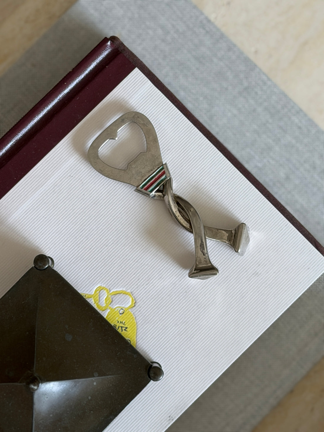 Gucci Equestrian Horseshoe Nailhead Bottle Opener with Enamel c.1970 | Collectors Gene