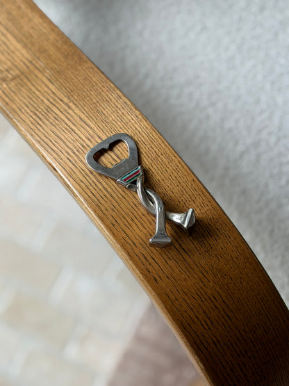 Gucci Equestrian Horseshoe Nailhead Bottle Opener with Enamel c.1970 | Collectors Gene