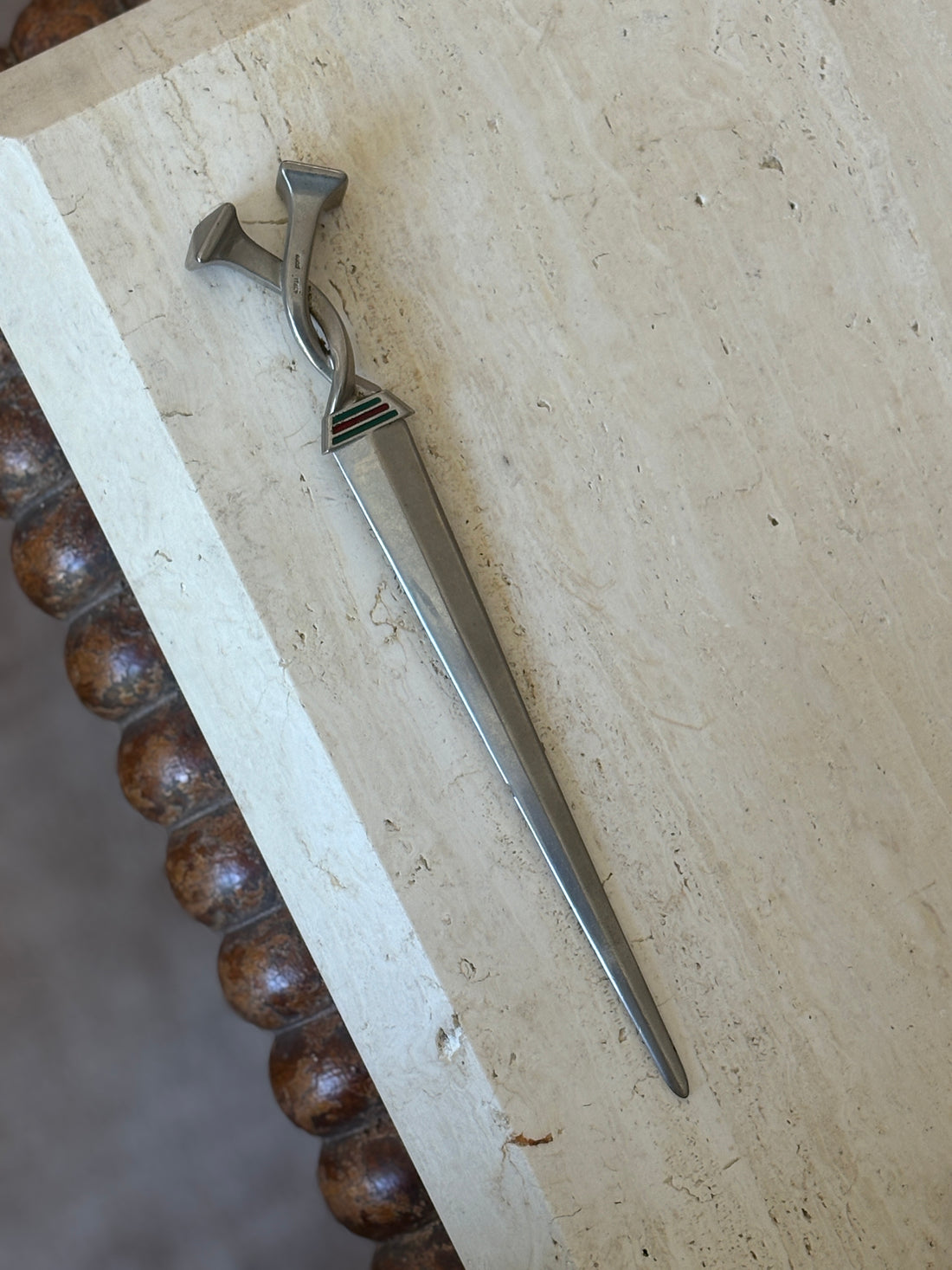 Gucci Equestrian Horseshoe Nailhead Letter Opener with Enamel | Collectors Gene