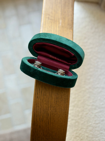 Gucci Feline Sterling Silver Cufflinks with Box | Collectors Gene