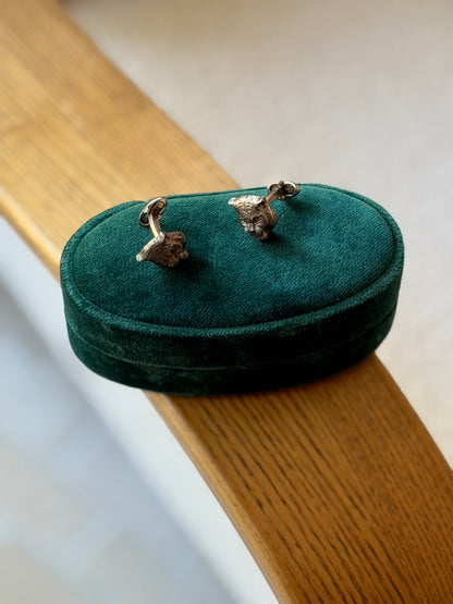 Gucci Feline Sterling Silver Cufflinks with Box | Collectors Gene