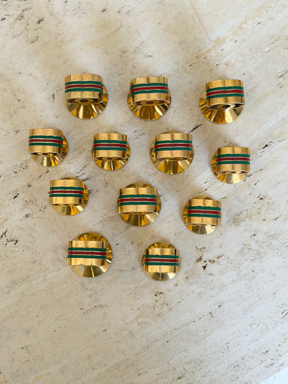 Gucci GG Gilt Brass Paperweight with Web Stripe | Collectors Gene