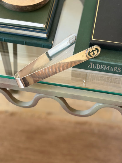 Gucci "GG" Silver Plated Ice Tongs