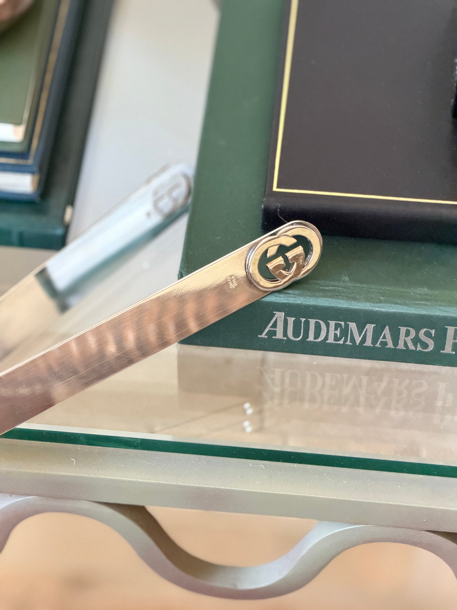 Gucci "GG" Silver Plated Ice Tongs