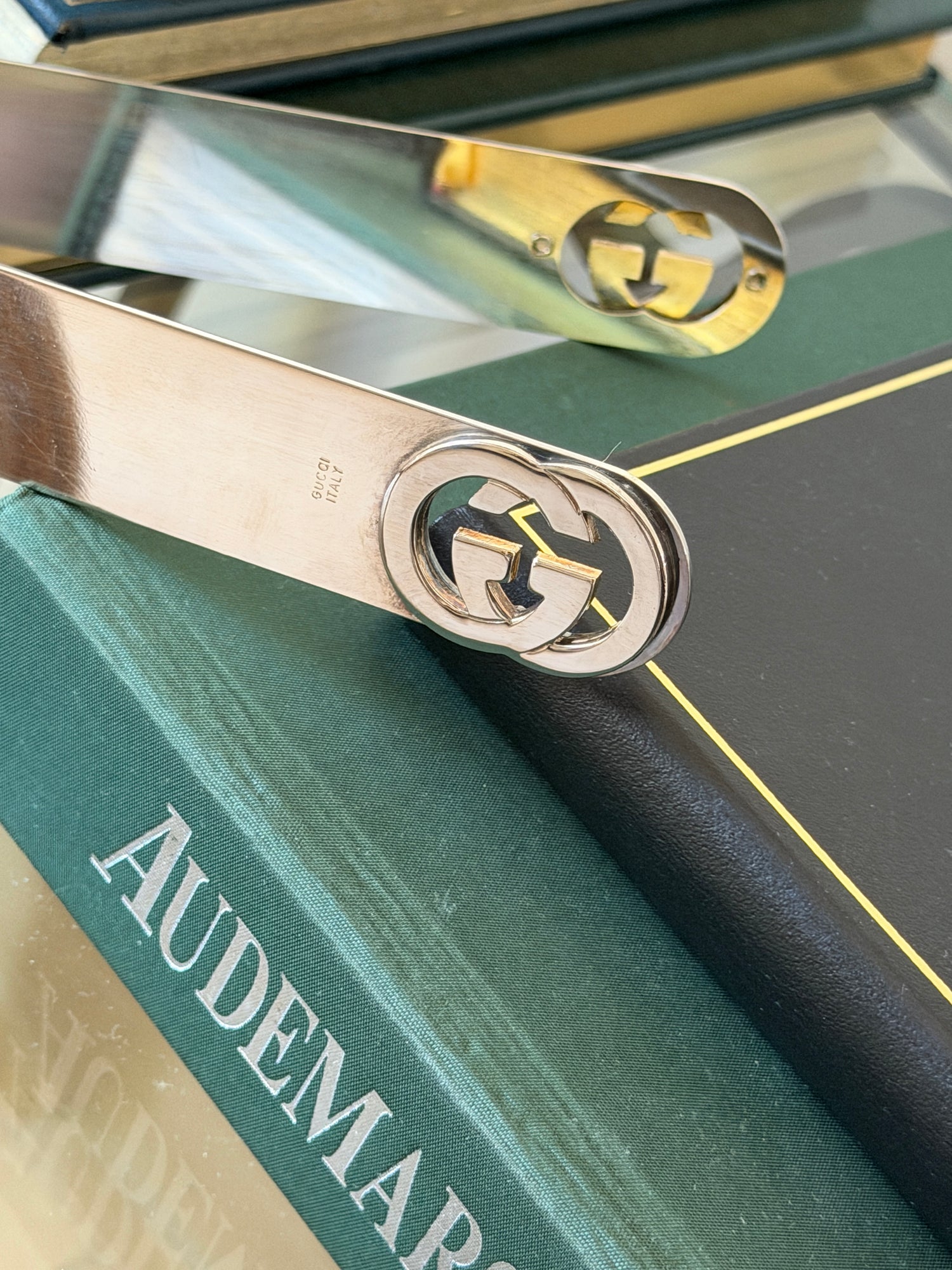 Gucci "GG" Silver Plated Ice Tongs