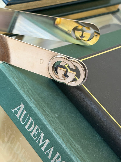 Gucci "GG" Silver Plated Ice Tongs