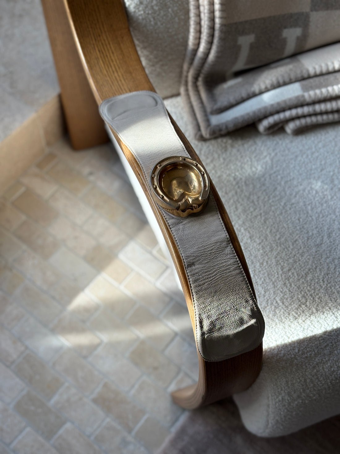 Gucci Horseshoe Equestrian Ashtray Catchall in Leather &amp; Brass