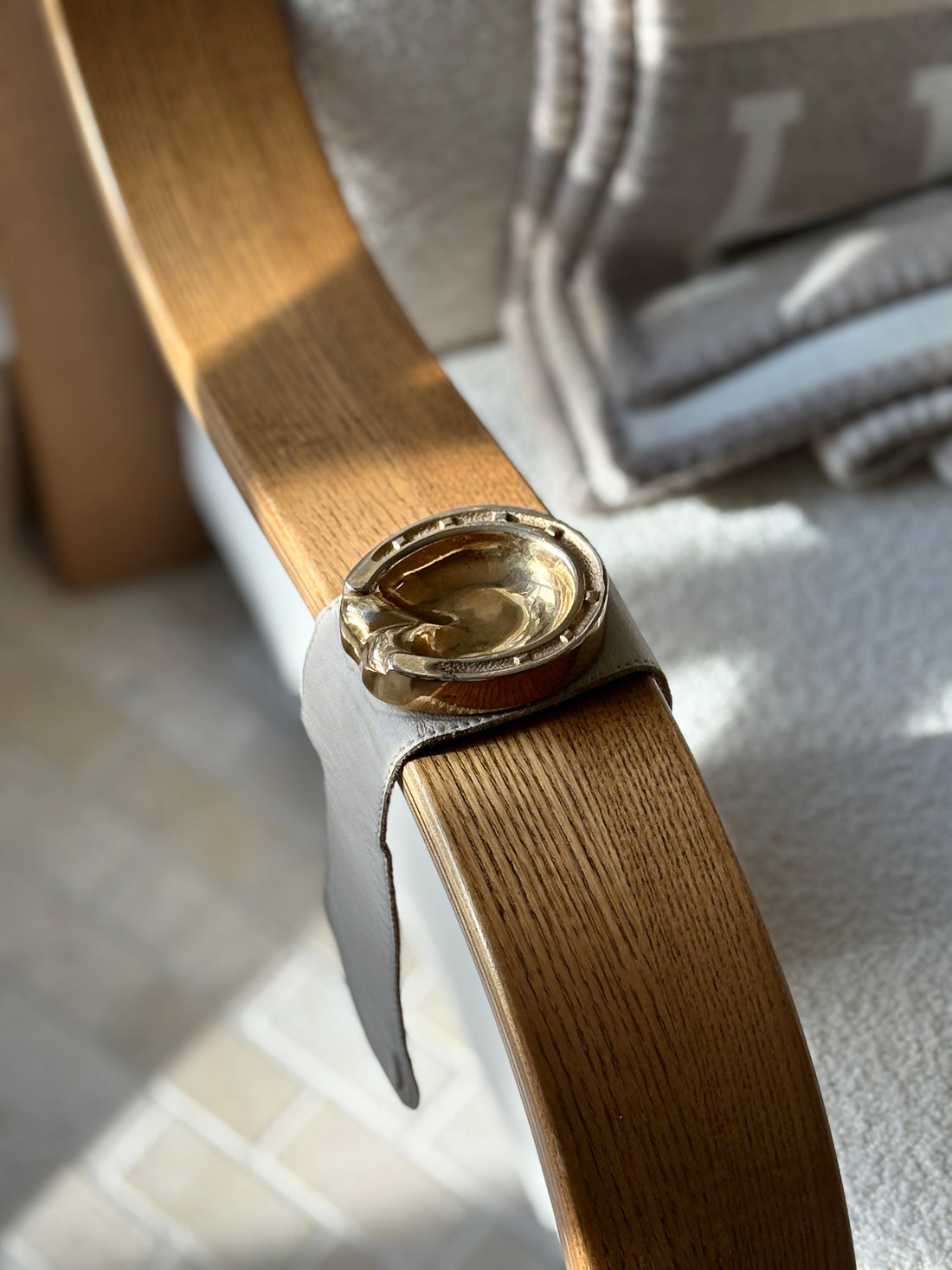 Gucci Horseshoe Equestrian Ashtray Catchall in Leather &amp; Brass