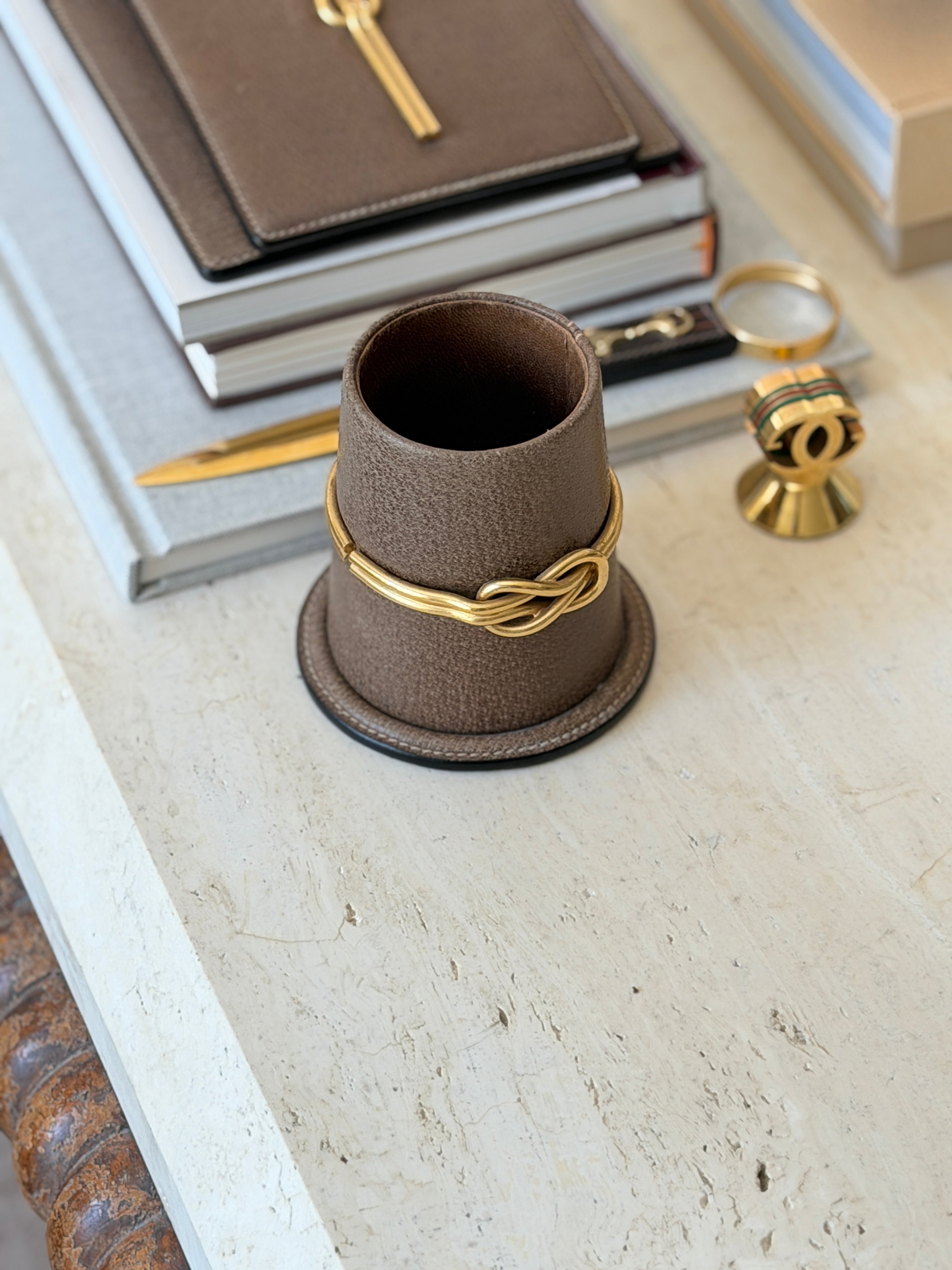Gucci Leather Desk Cup | Collectors Gene