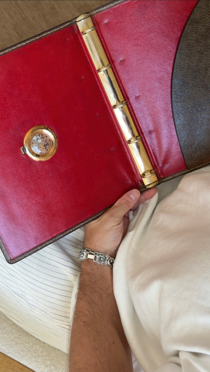 Gucci Leather Document Binder with Integrated Watch - Italy, 1970 | Collectors Gene
