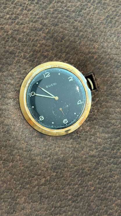 Gucci Leather Document Binder with Integrated Watch - Italy, 1970 | Collectors Gene
