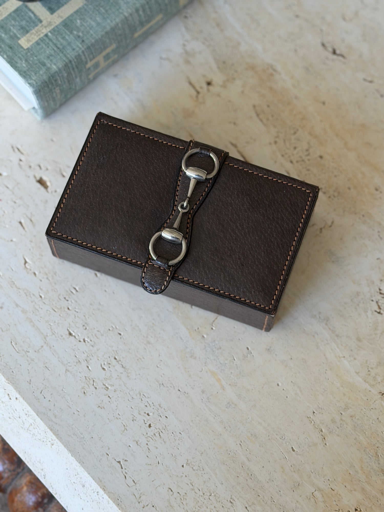 Gucci Leather Equestrian Snaffle Bit Keepsake Box - Italy c.1980 | Collectors Gene