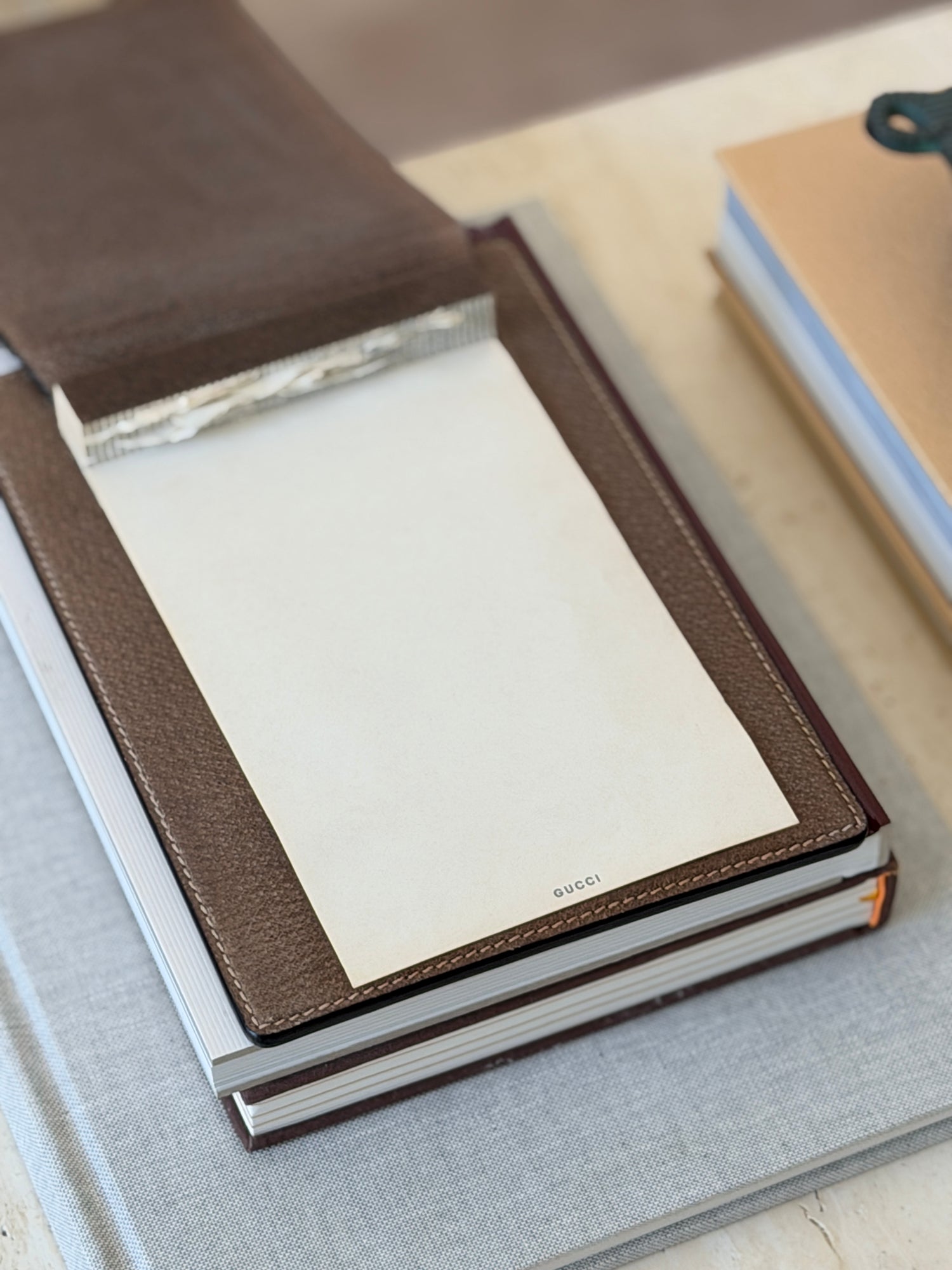 Gucci Leather Memo Holder with Original Gucci Notepad | Collectors Gene