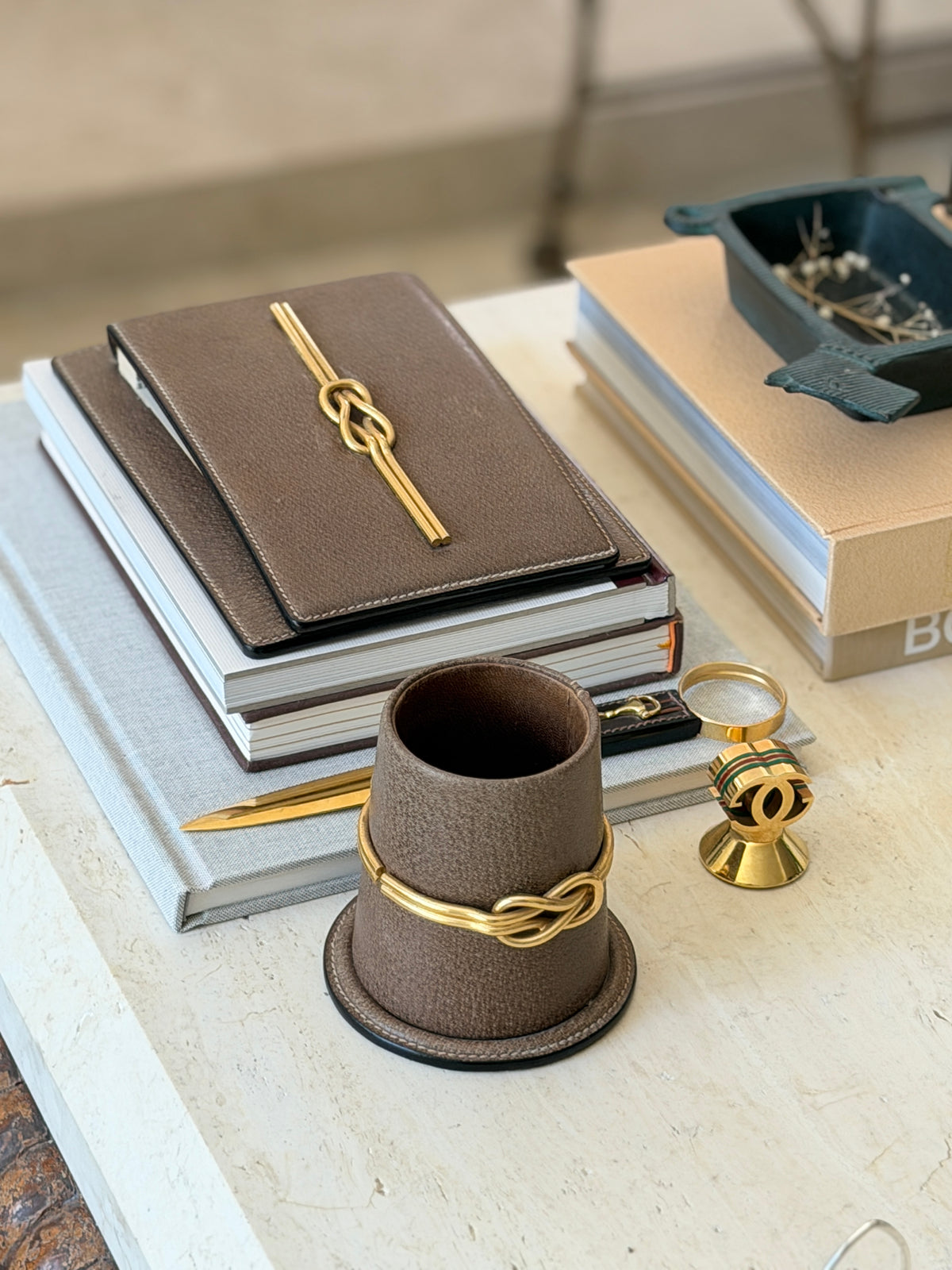 Gucci Leather Memo Holder with Original Gucci Notepad | Collectors Gene