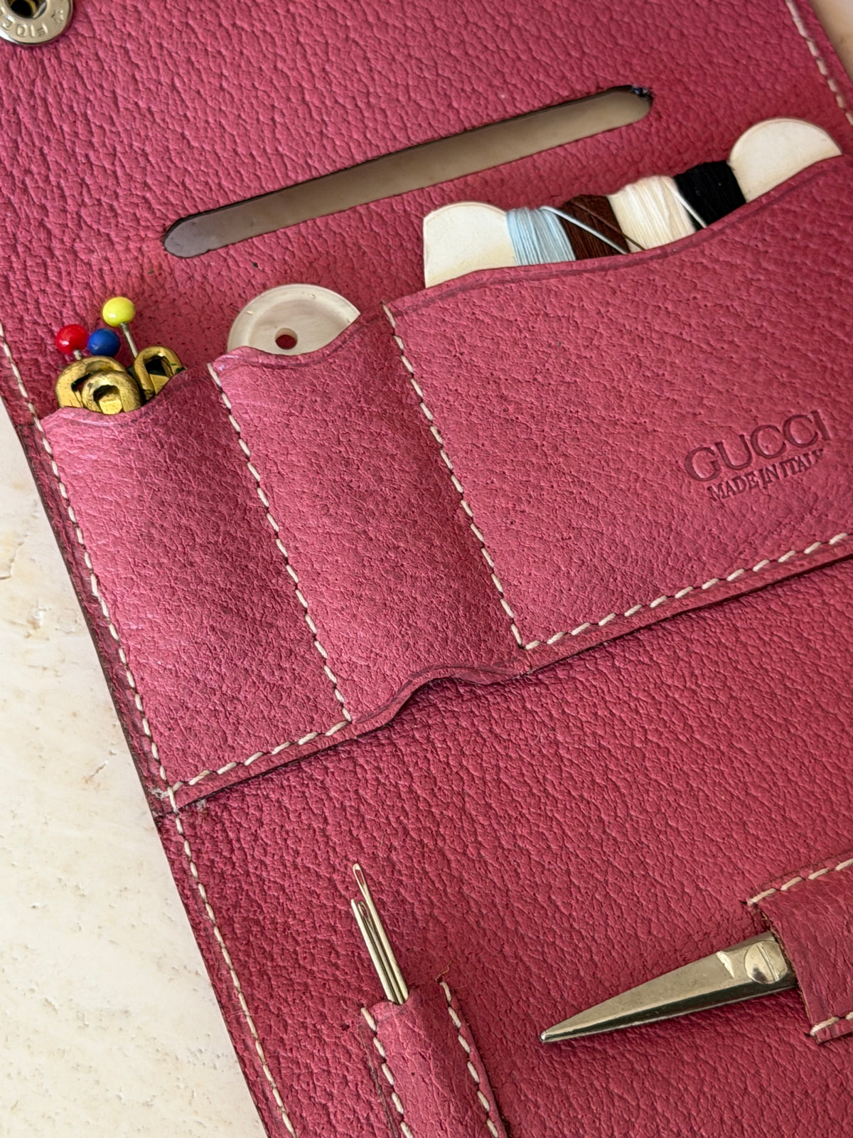 Gucci Leather Sewing Kit with Case | Collectors Gene