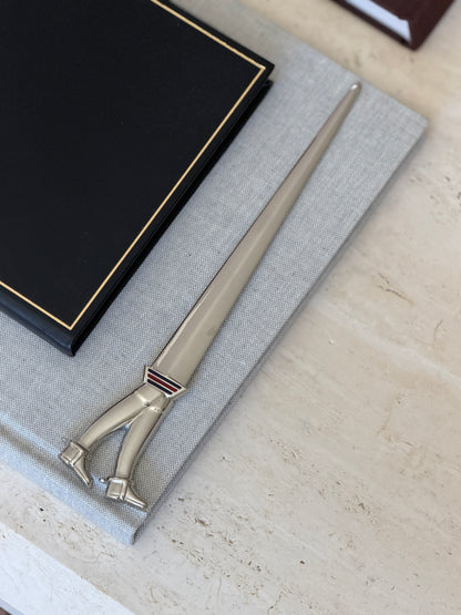 Gucci Riding Boot Letter Opener with Enamel Stripes – Made in Italy