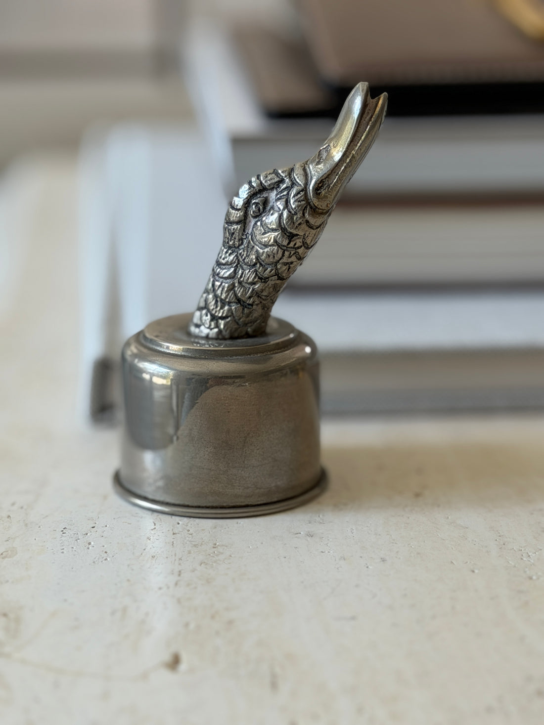 Gucci Silver-Plated Duck Head Bottle Stopper - Italy c.1970 | Collectors Gene