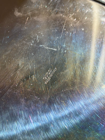 Gucci Silver Plated &amp; Saffiano Leather Champagne Ice Bucket - Made in Italy | Collectors Gene