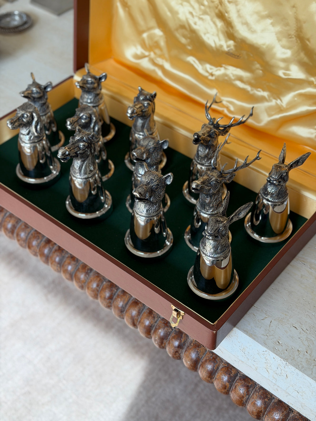 Gucci Stirrup Cup Set of 12 in Fitted Display Box - Italy, c.1970