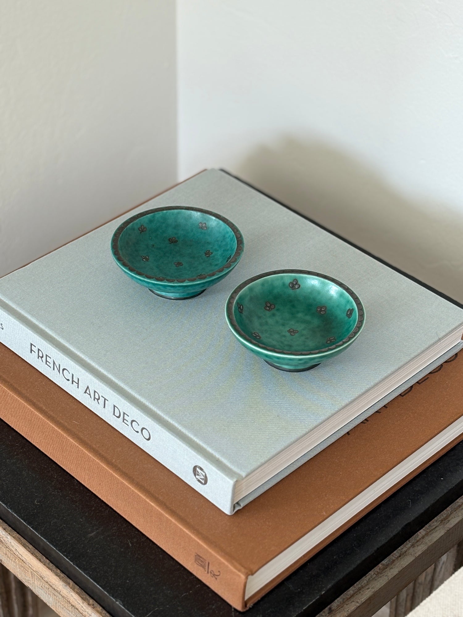 Gustavsberg Argenta 1094 Ceramic &amp; Sterling Silver Pedestal Bowl by Wilhelm Kåge – Sweden | Collectors Gene