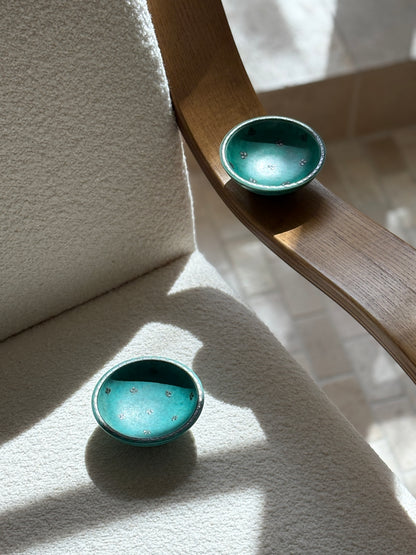 Gustavsberg Argenta 1094 Ceramic &amp; Sterling Silver Pedestal Bowl by Wilhelm Kåge – Sweden | Collectors Gene