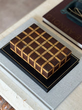 Hand-Carved Wooden Trinket Box with Basketweave Pattern | Collectors Gene