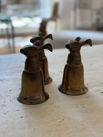 Hare Rabbit Brass Stirrup Cup Set | Collectors Gene Vintage Store