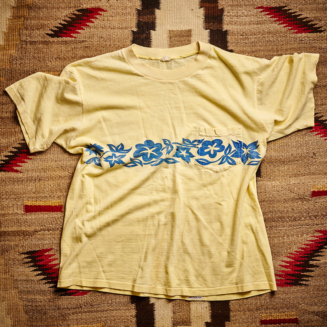 Hawaiian Pocket Tee with Native Flower Stripe | Doug Bihlmaier
