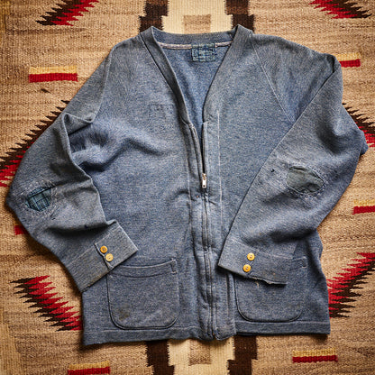 Heather Zip Cardigan with Button Sleeves | Doug Bihlmaier