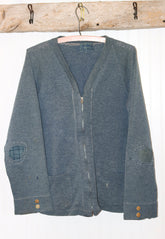 Heather Zip Cardigan with Button Sleeves | Doug Bihlmaier